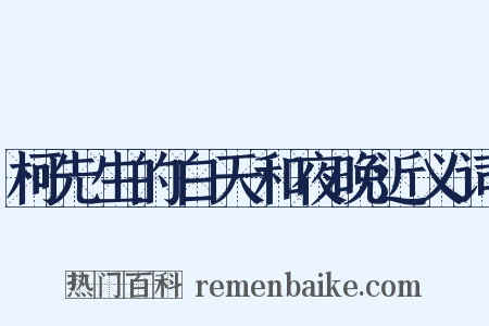 柯先生的白天和夜晚近义词是什么意思的图片